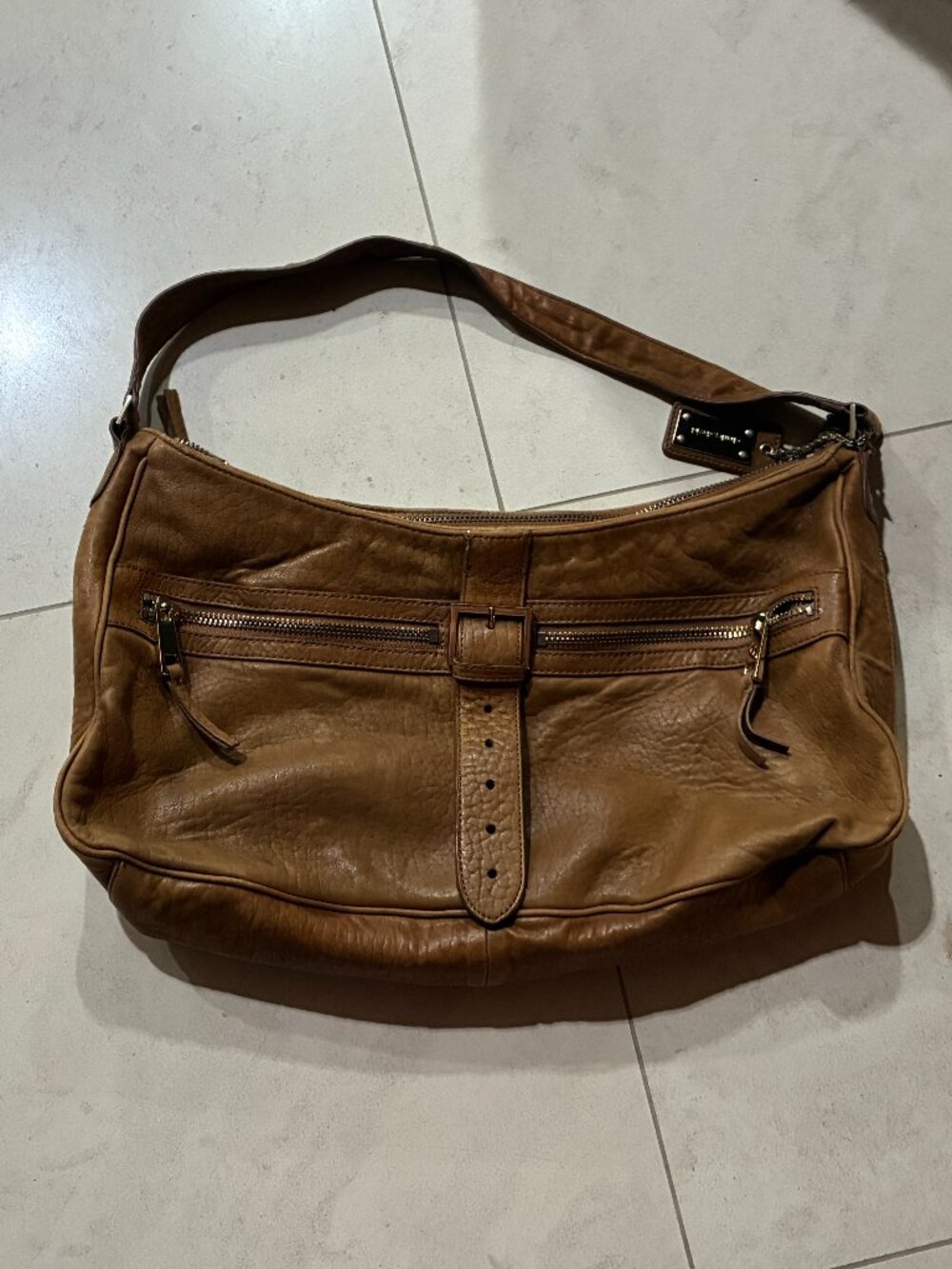 Charles David genuine leather slouchy purse